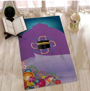This is multicolor small-sized Muslim Personalized kids prayer mat