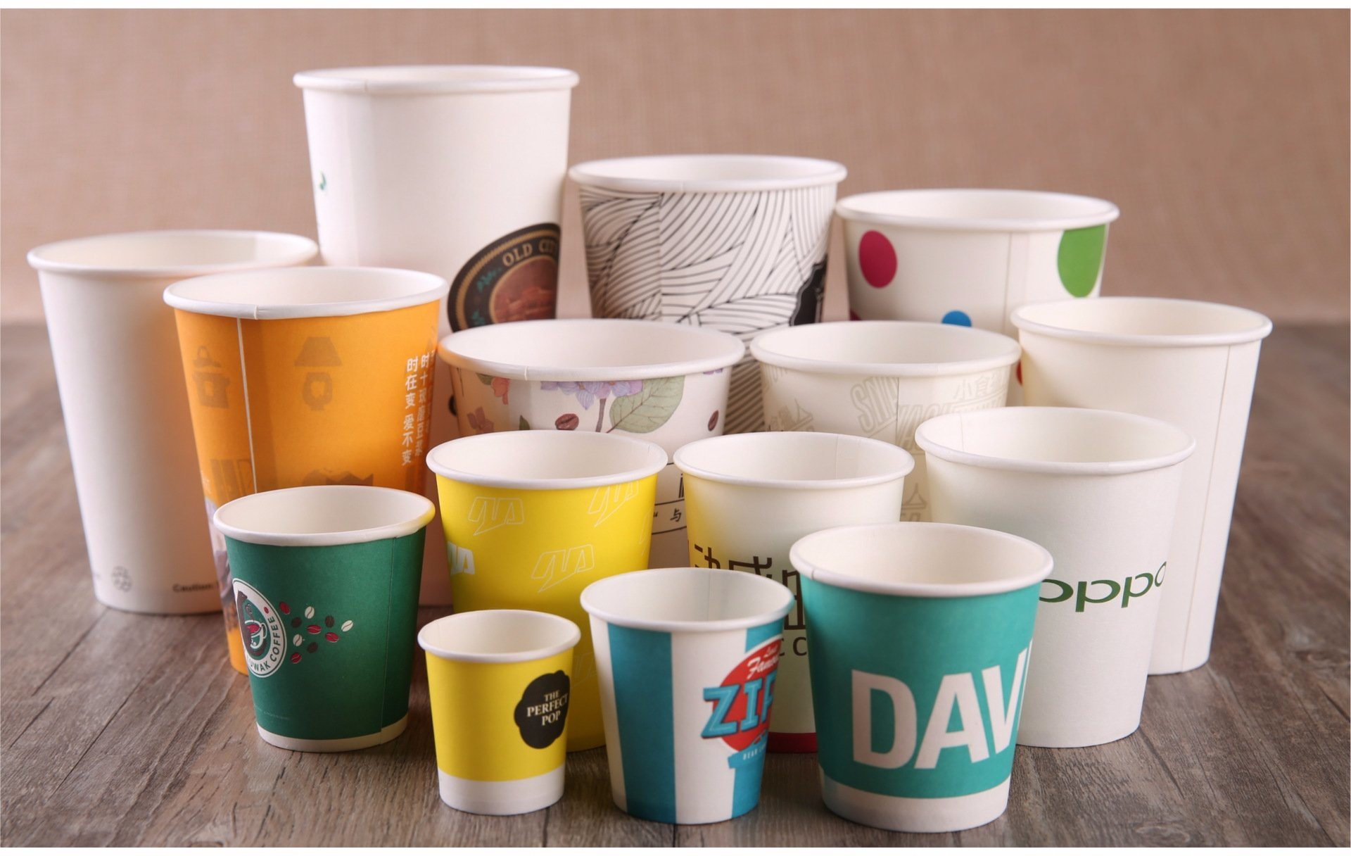 PRINTED PAPER AND PAPER CUPS FOR DECORATION