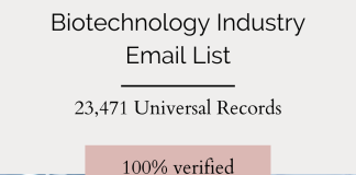 Biotechnology Industry Email List