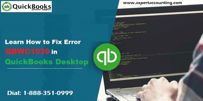 Fix Error Code QBWC1039 In QuickBooks Desktop