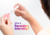image with text as secondary infertility