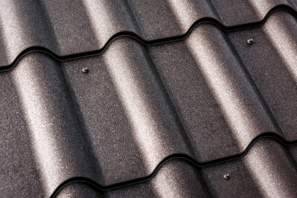 roof metal tile as a texture