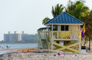 A lifeguard's house at the beach.